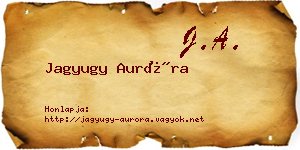 Jagyugy Auróra névjegykártya